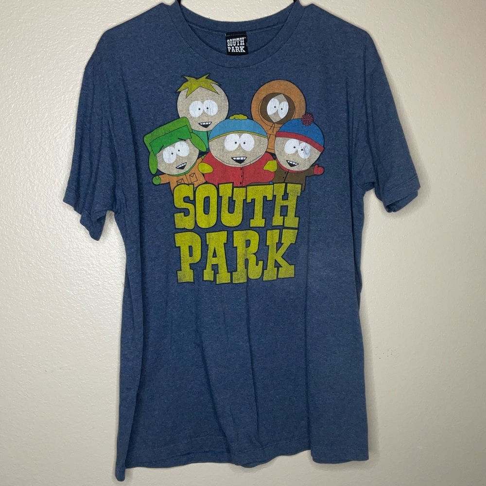 South Park Blue Short Sleeve Shirt Size Large